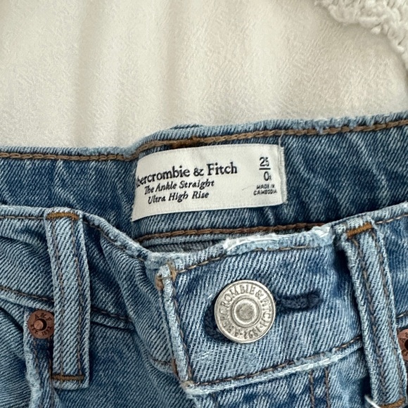 Abercrombie and Fitch Classic High-Rise Straight Leg Women’s Jeans - Blue - Picture 2 of 5